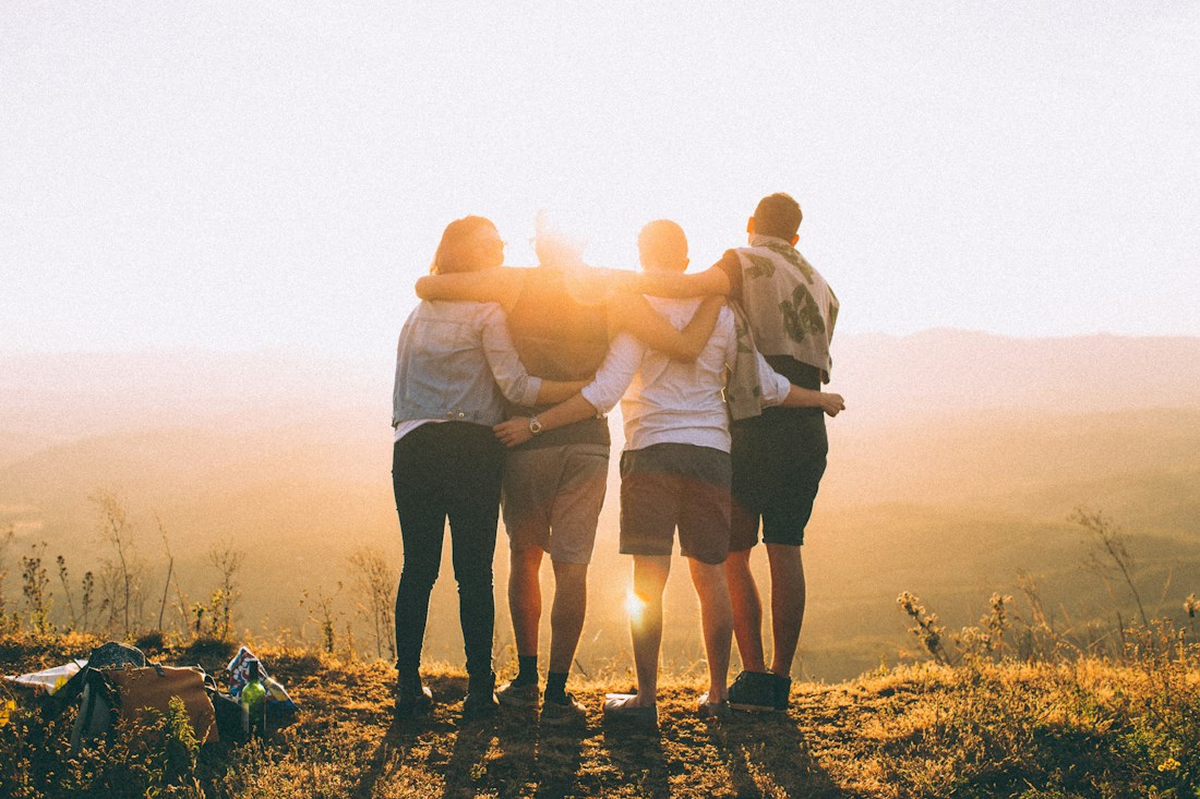 A family sharing a happy moment together